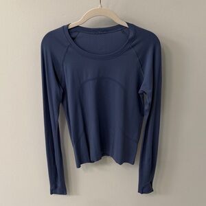 Lululemon Athletica Deep Blue Long Sleeve Top